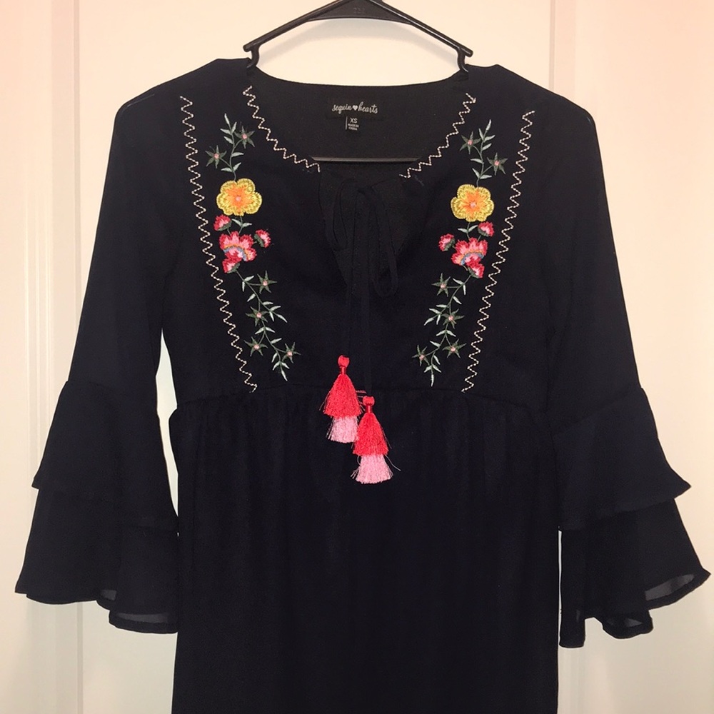 Floral embroidered dress